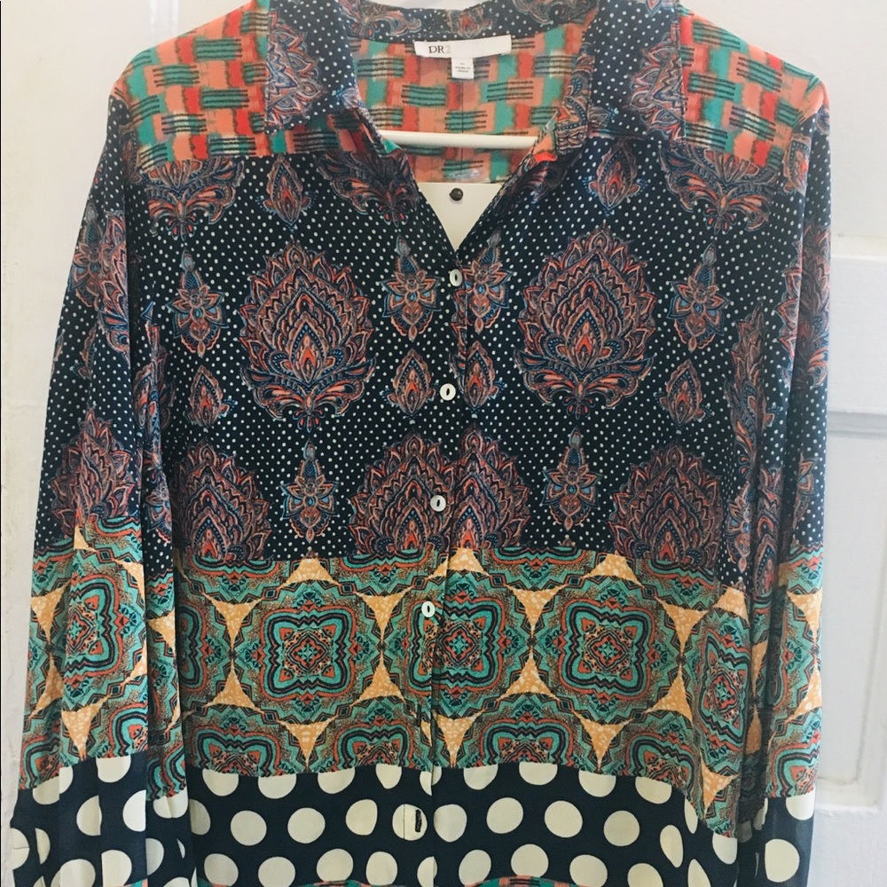 DR2 Women’s Mixed Patterned Blouse
